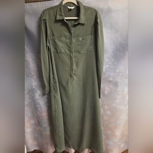 Caslon Forest Green Shirt Dress